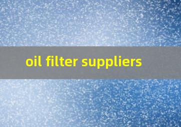 oil filter suppliers